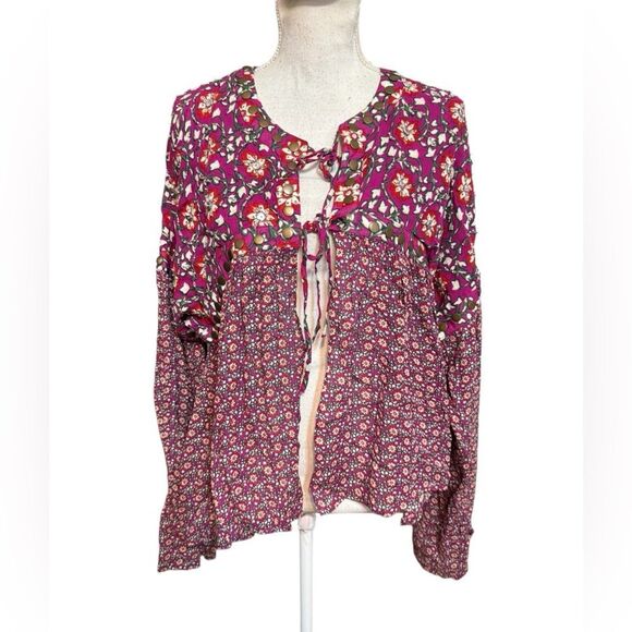 FREE PEOPLE MALIA EMBELLISHED BABYDOLL JACKET BLAZER  medium NWOT - Picture 2 of 8